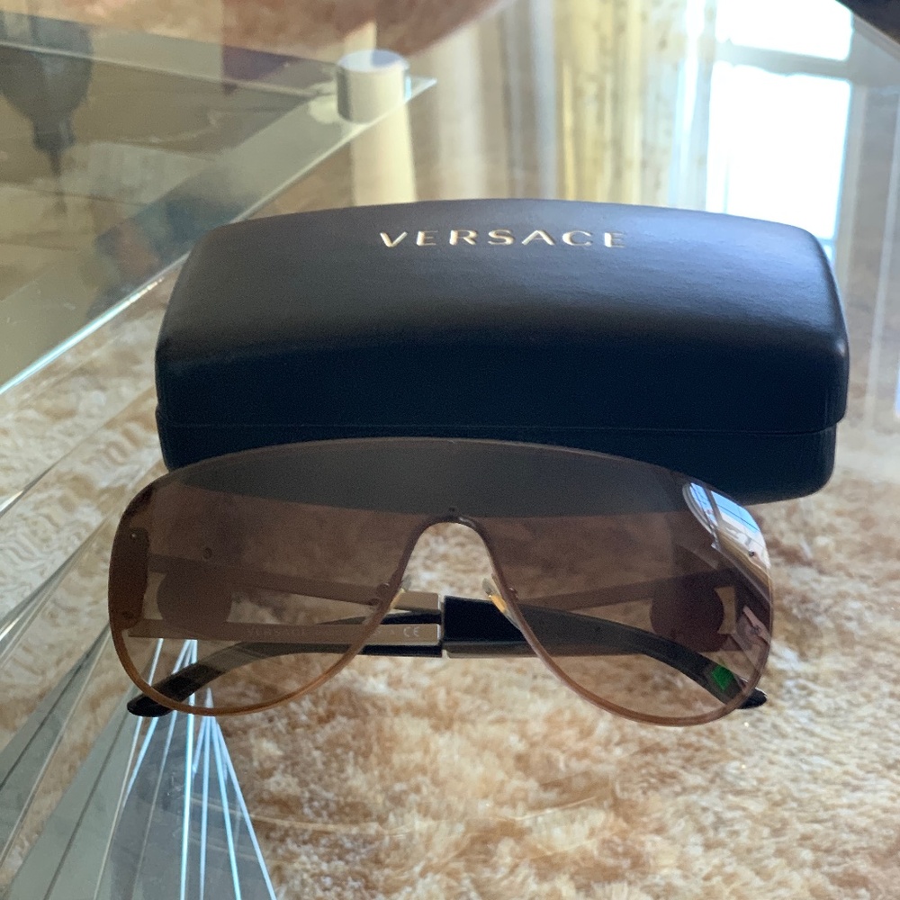 Versace Black and Gold 2166 Sunglasses